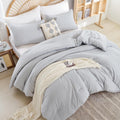 weigelia Grey Queen Comforter Set - Soft Light Grey Comforter