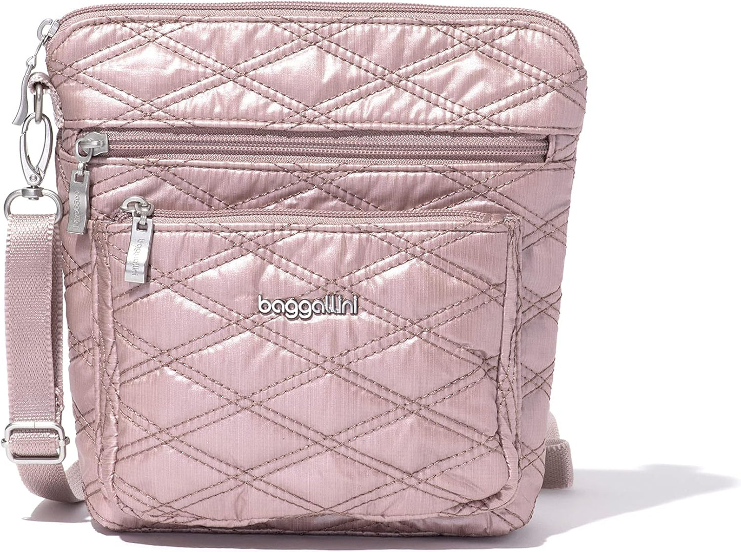 Baggallini Modern Pocket Crossbody Bag for Women, Lightweight RFID