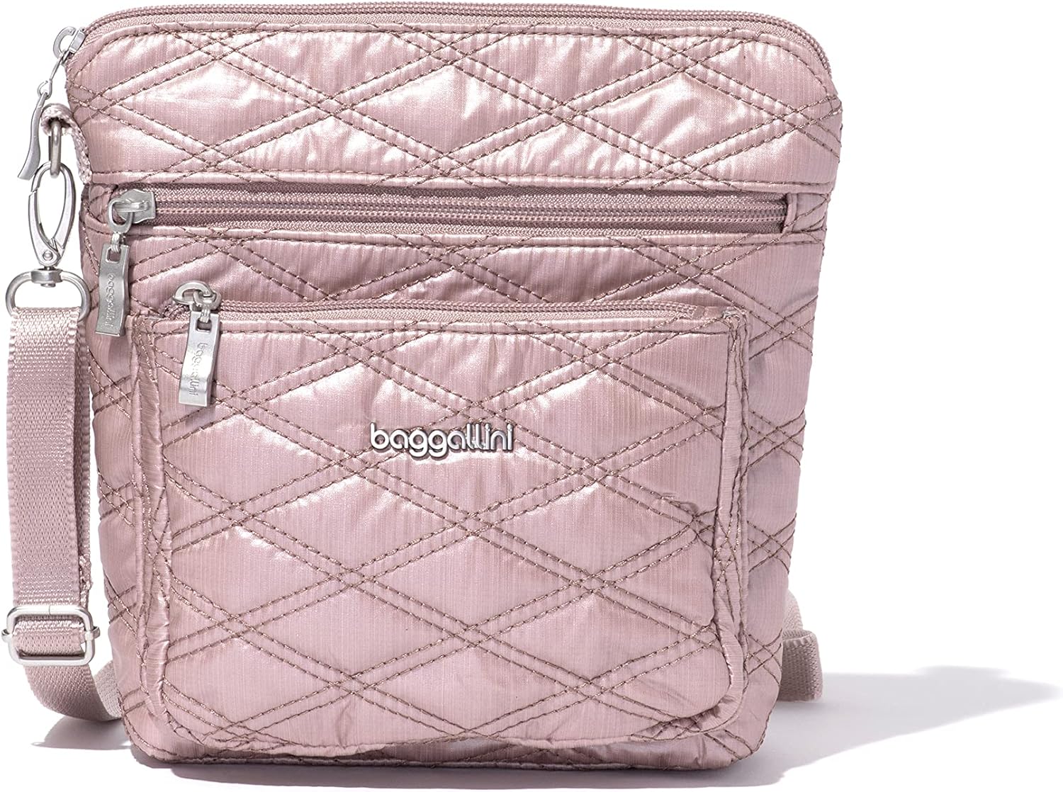 Baggallini Modern Pocket Crossbody Bag for Women, Lightweight RFID