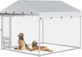 YITAHOME Outdoor Dog Kennel with Rotating Feeder Bowls