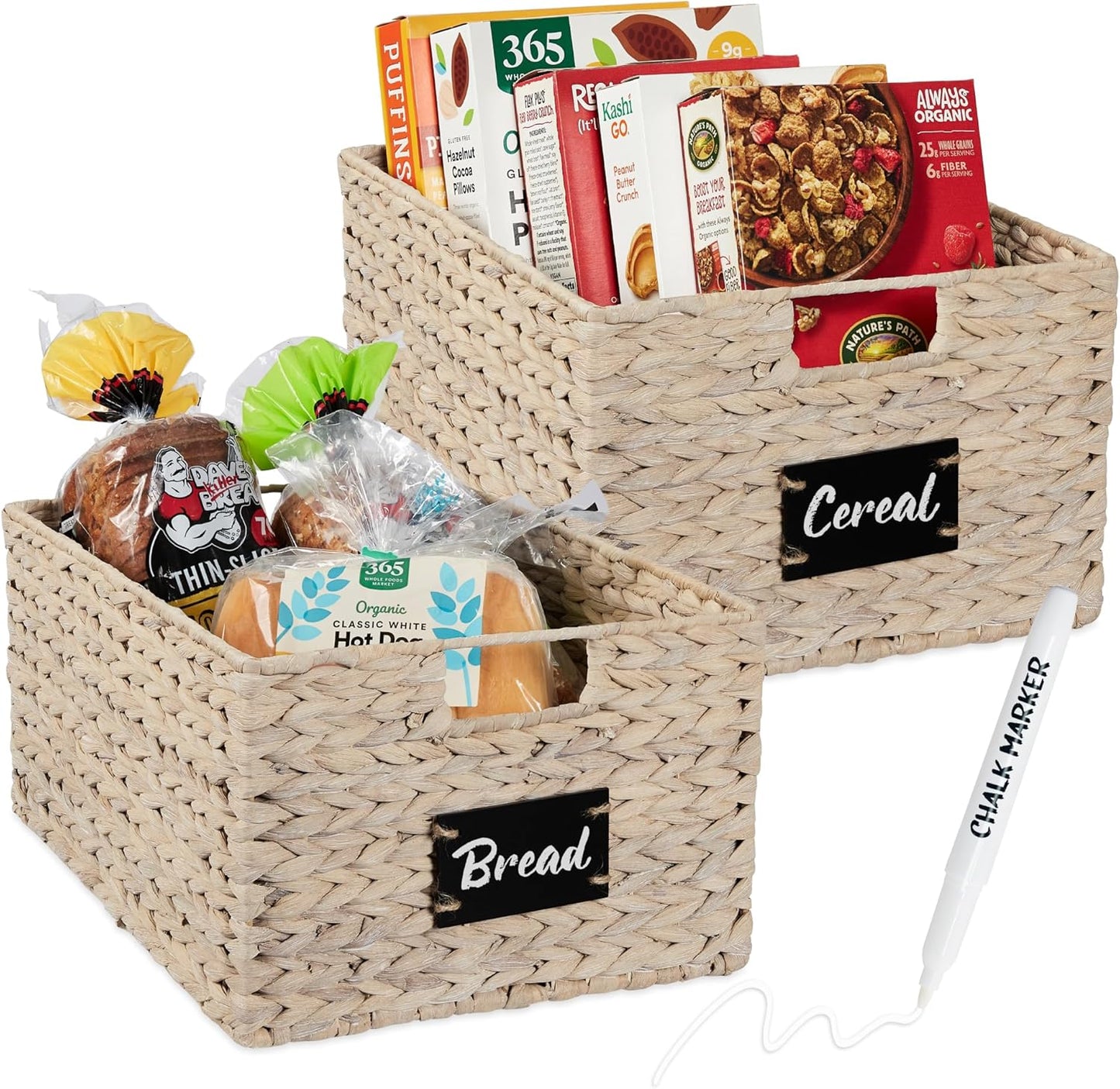 Best Choice Products Pantry Baskets Set of 2 for Stylish Storage