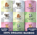 MOTHER EARTH Bamboo Toilet Paper - Ultra Soft 3-Ply Mega Rolls