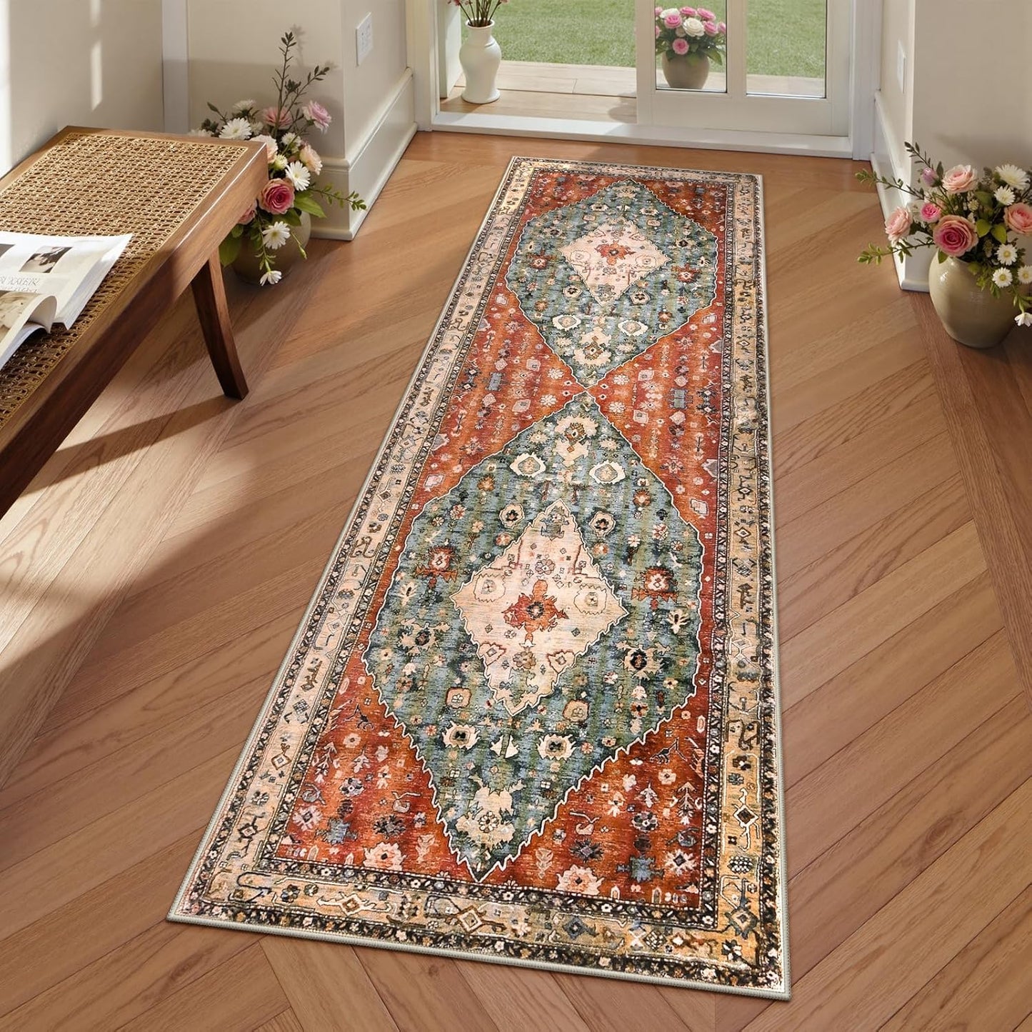 Lahome Boho Tribal 2x6 Washable Runners for Hallways Non Slip