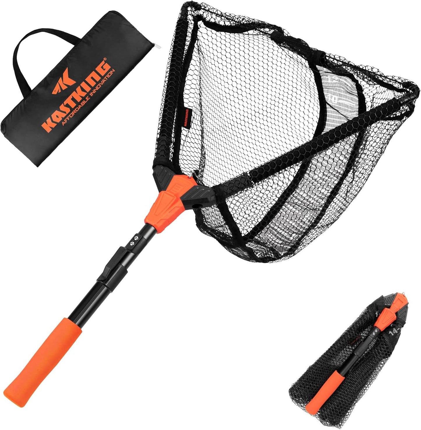 KastKing Pontus Fishing Net - Lightweight Foldable Net with Length Scale - Safe Fish Release