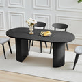 70.8 Inch Dining Table for 4-6 People - Modern Farmhouse Oval Table