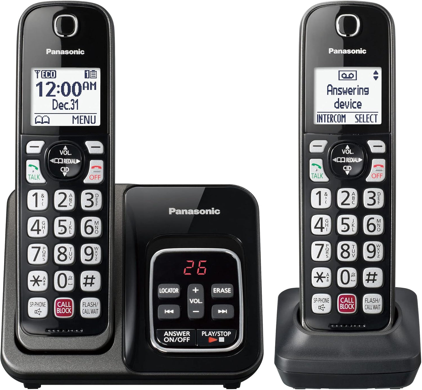 Panasonic Cordless Phone with Answering Machine and Call Block