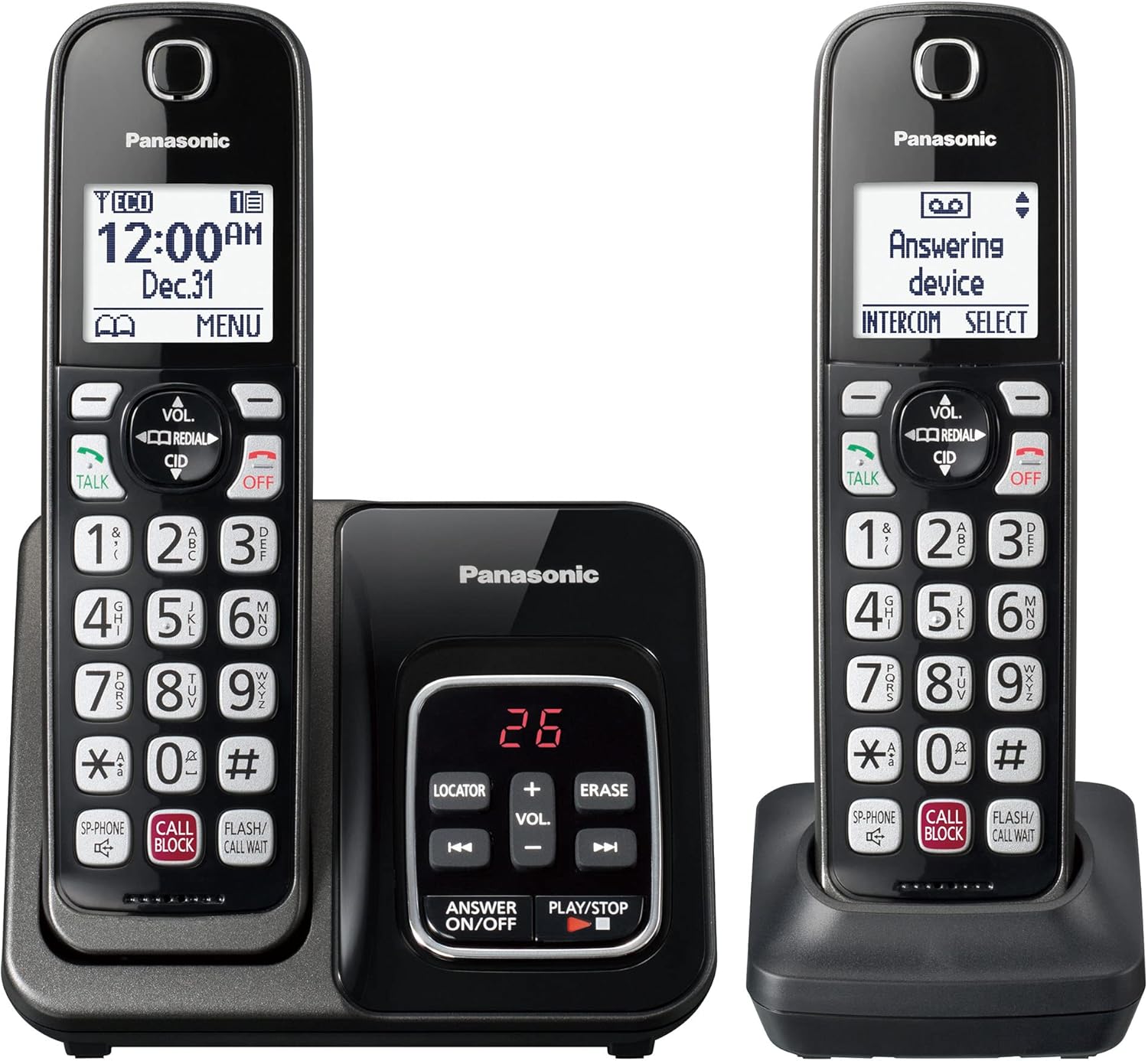 Panasonic Cordless Phone with Answering Machine and Call Block