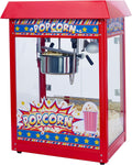 Winco Commercial-Grade Popcorn Machine with Non-Stick Kettle - Red