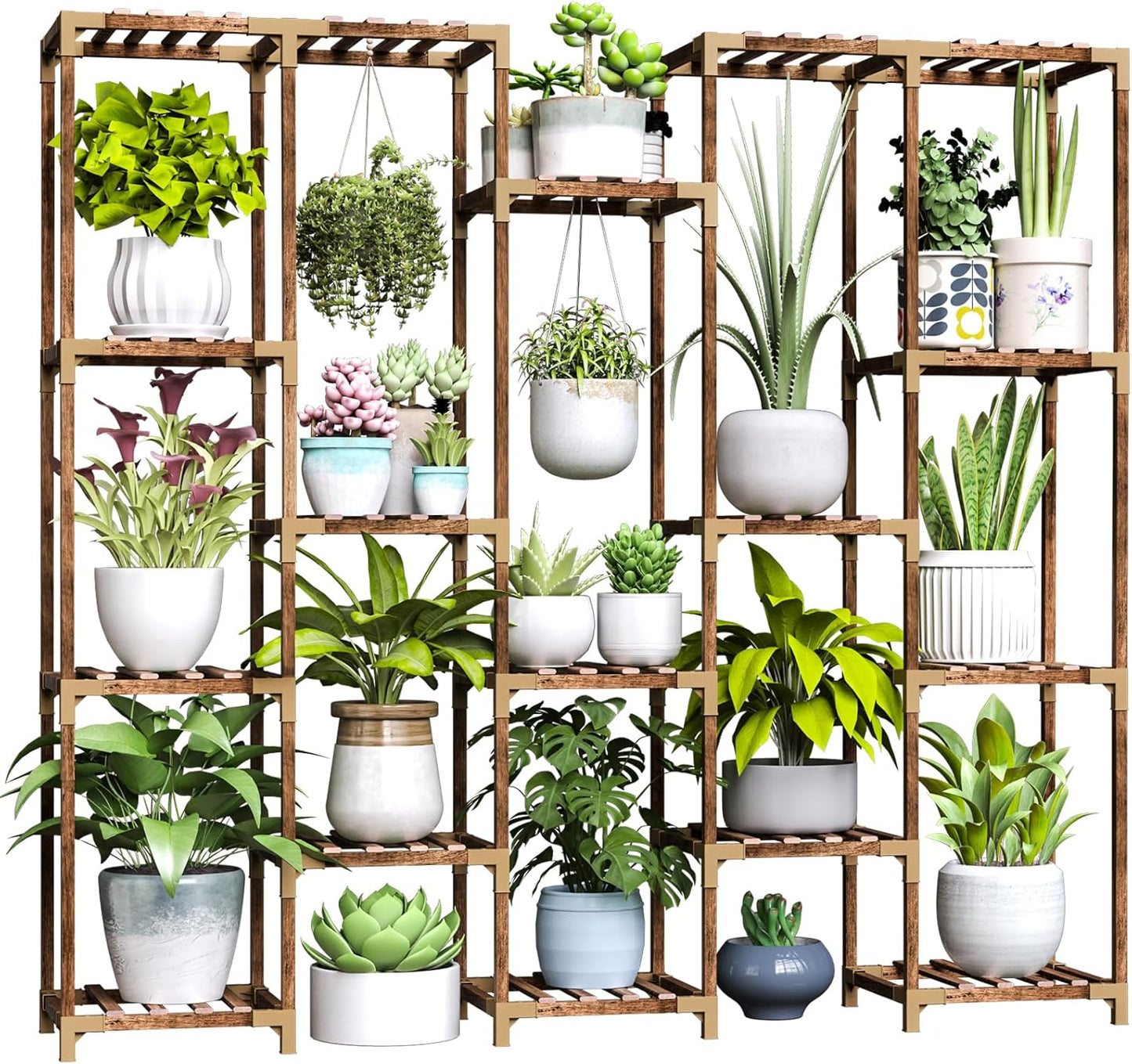 19 Tier Large Tall Plant Stand for Indoor and Outdoor Use
