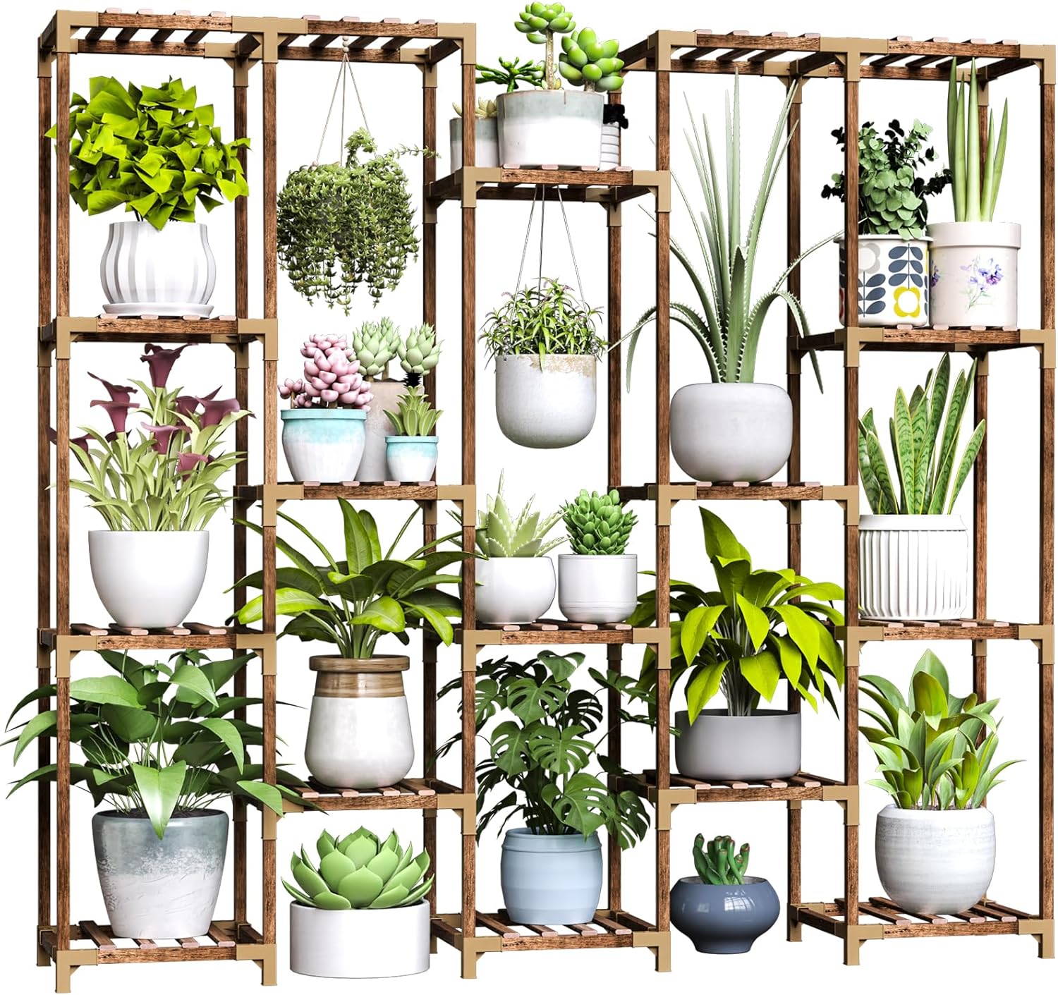 19 Tier Large Tall Plant Stand for Indoor and Outdoor Use