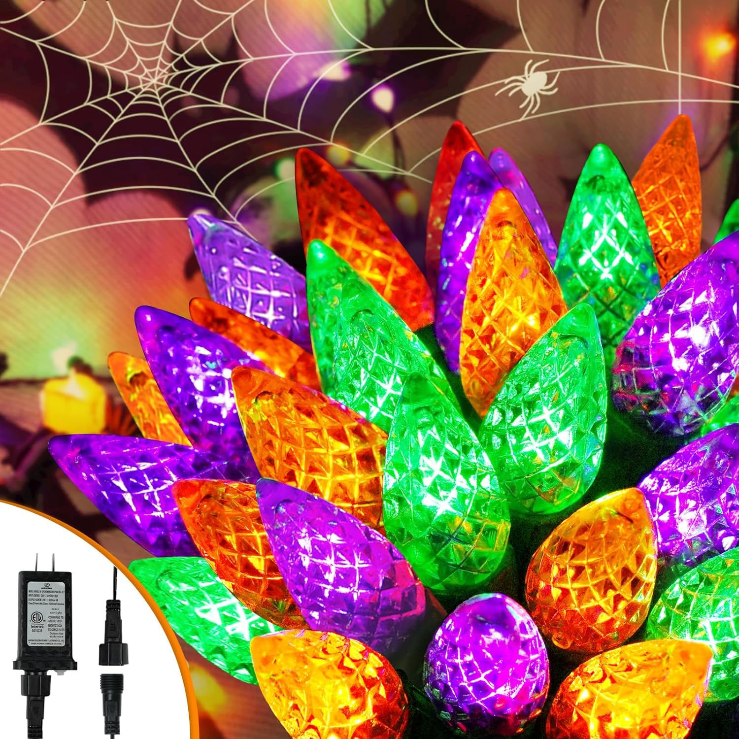 Upgraded 250 LED C6 Halloween String Lights for Festive Decor