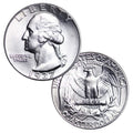 USA $1 Face 90% Silver Washington Quarter 25c Coin - Lot of 4