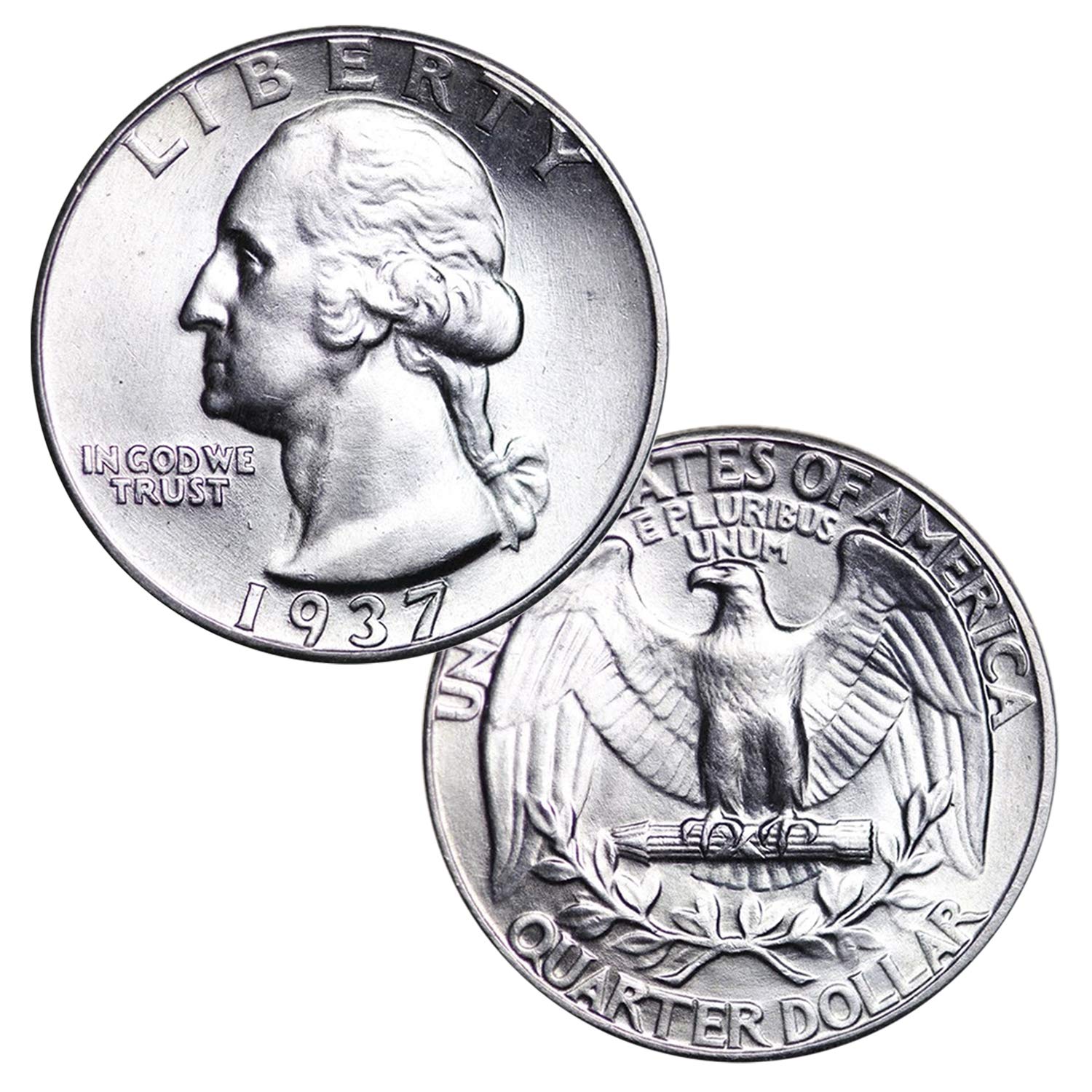 USA $1 Face 90% Silver Washington Quarter Brilliant Uncirculated Lot