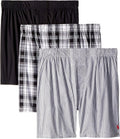 Classic Fit Cotton Woven Boxers 3-Pack for Men - Soft, Breathable