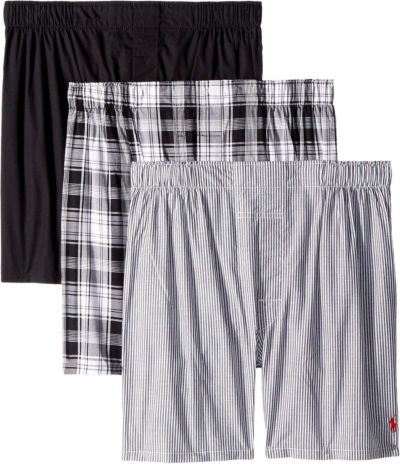 POLO RALPH LAUREN Men's Classic Fit Cotton Woven Boxers 3-Pack
