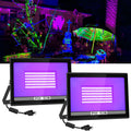 100W Black Lights 2 Pack LED Blacklight Flood Light - Bright Outdoor