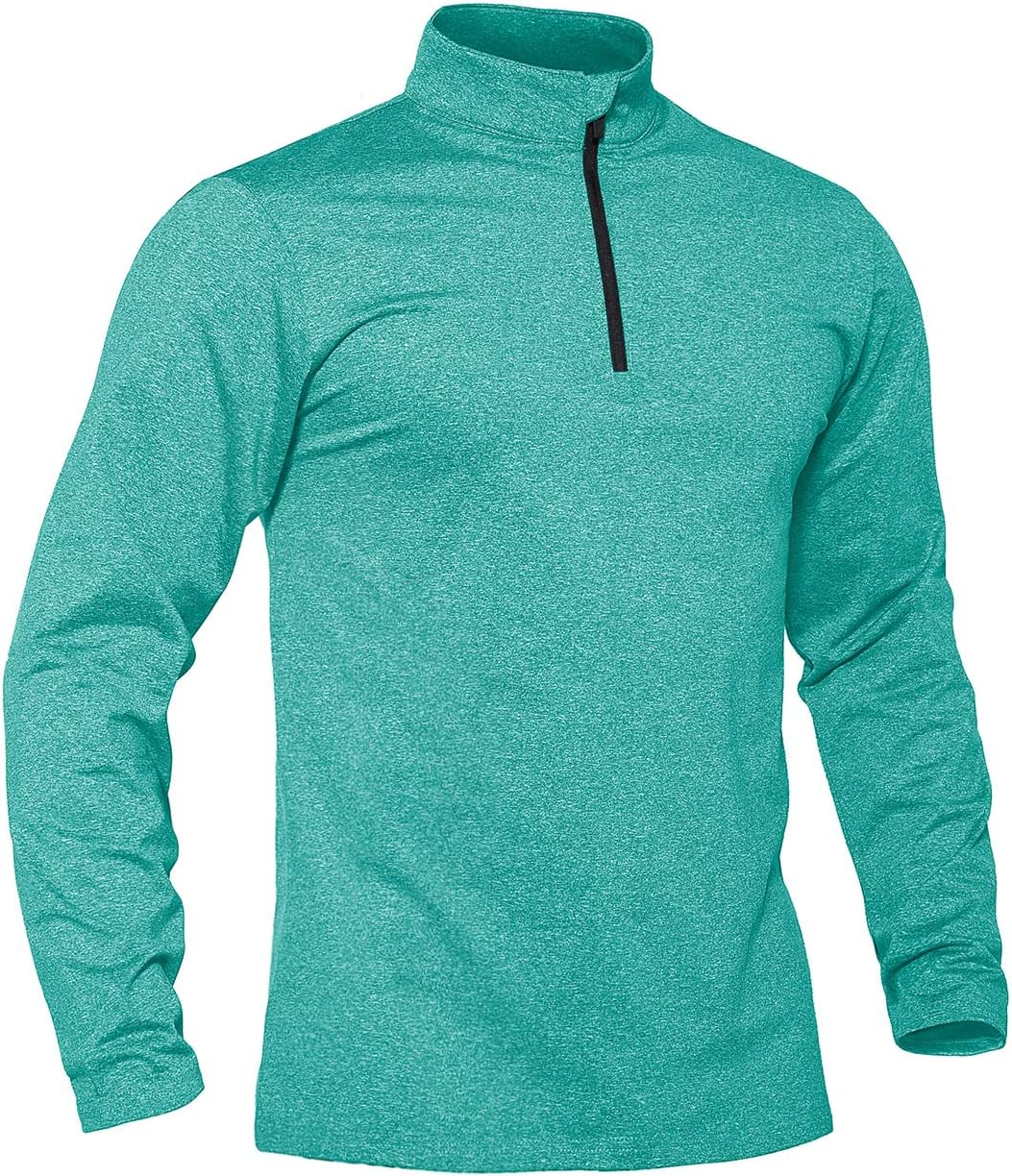 TACVASEN Men's Quarter Zip Pullover for Active Sportswear