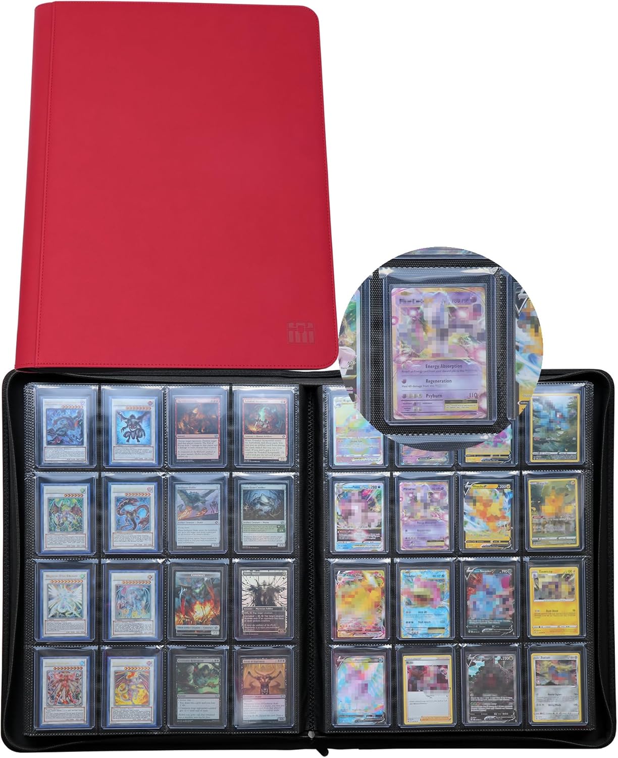 16 Pocket Toploader Binder for 640 Collectibles - Red
