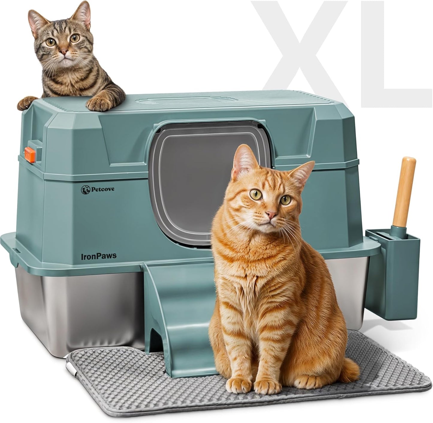 Stainless Steel Cat Litter Box with Lid - XL Design for Cats