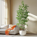 7FT Fake Ficus Tree Faux Tree Potted Plant - Lifelike Indoor Decor