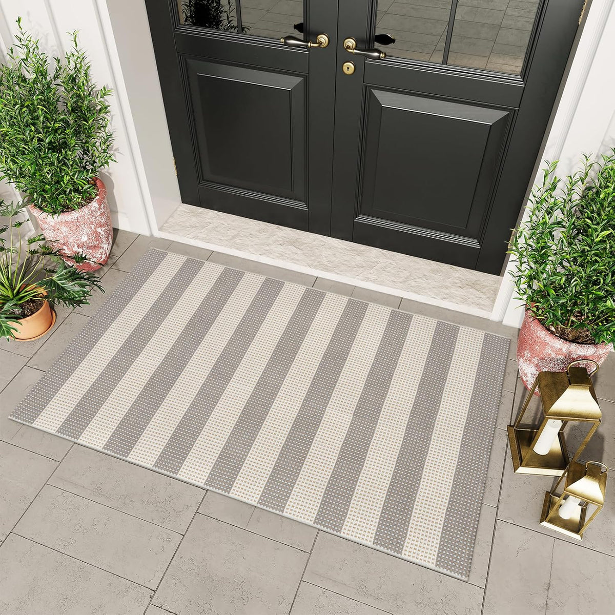 OJIA Indoor Outdoor Rugs 3ftx5ft for Entryway and Patio Use