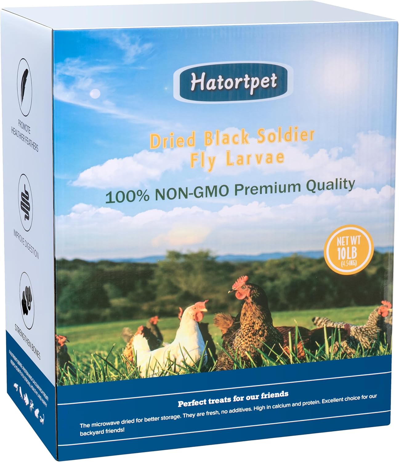 Dried Black Soldier Fly Larvae for Chickens - High-Protein Treats