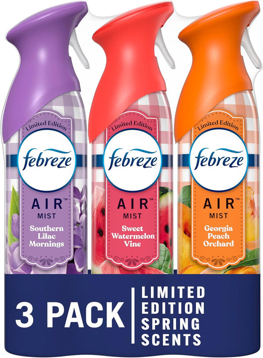 Febreze Odor-Fighting Air Freshener Trio, 3 Scents, 8.8oz