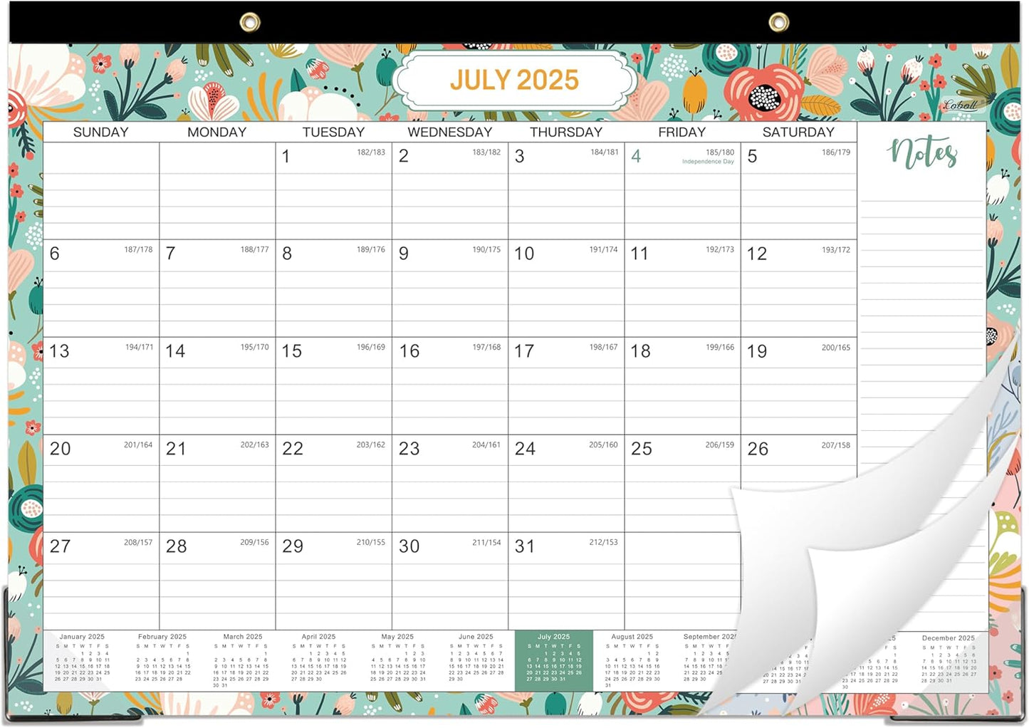 Large 12x17 Desk Calendar 2025-2026 - Organize with Ease!