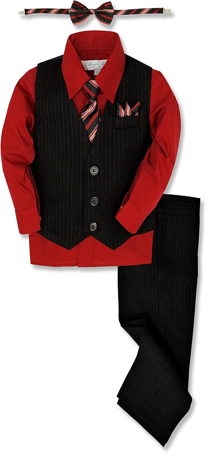 Pinstripe Boys Formal Dresswear Vest Set for Stylish Occasions