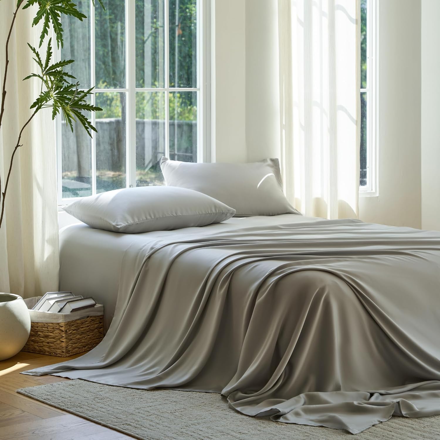 DOZ Bamboo Viscose Sheet Set - Buttery Soft & Cooling King Size