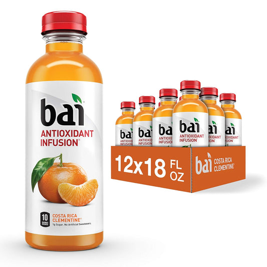 Bai Flavored Water Costa Rica Clementine - Refreshing Drink Pack