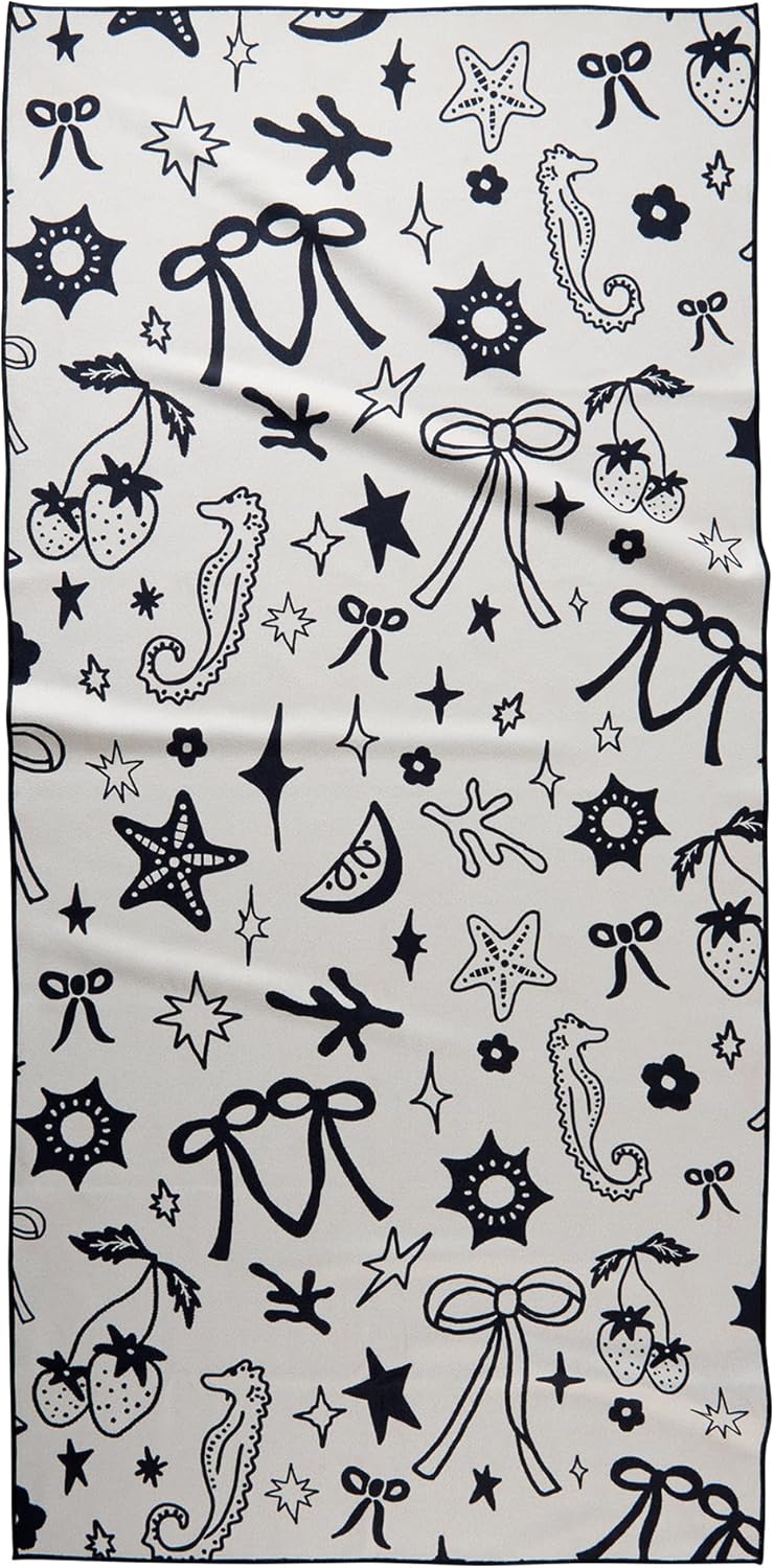 GEOMETRY Micro-Loop Beach Towel: Quick-Dry & Sand-Resistant