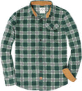 Mens Flannel Shirt Long Sleeve Button Down - Warm, Soft Brushed Cotton