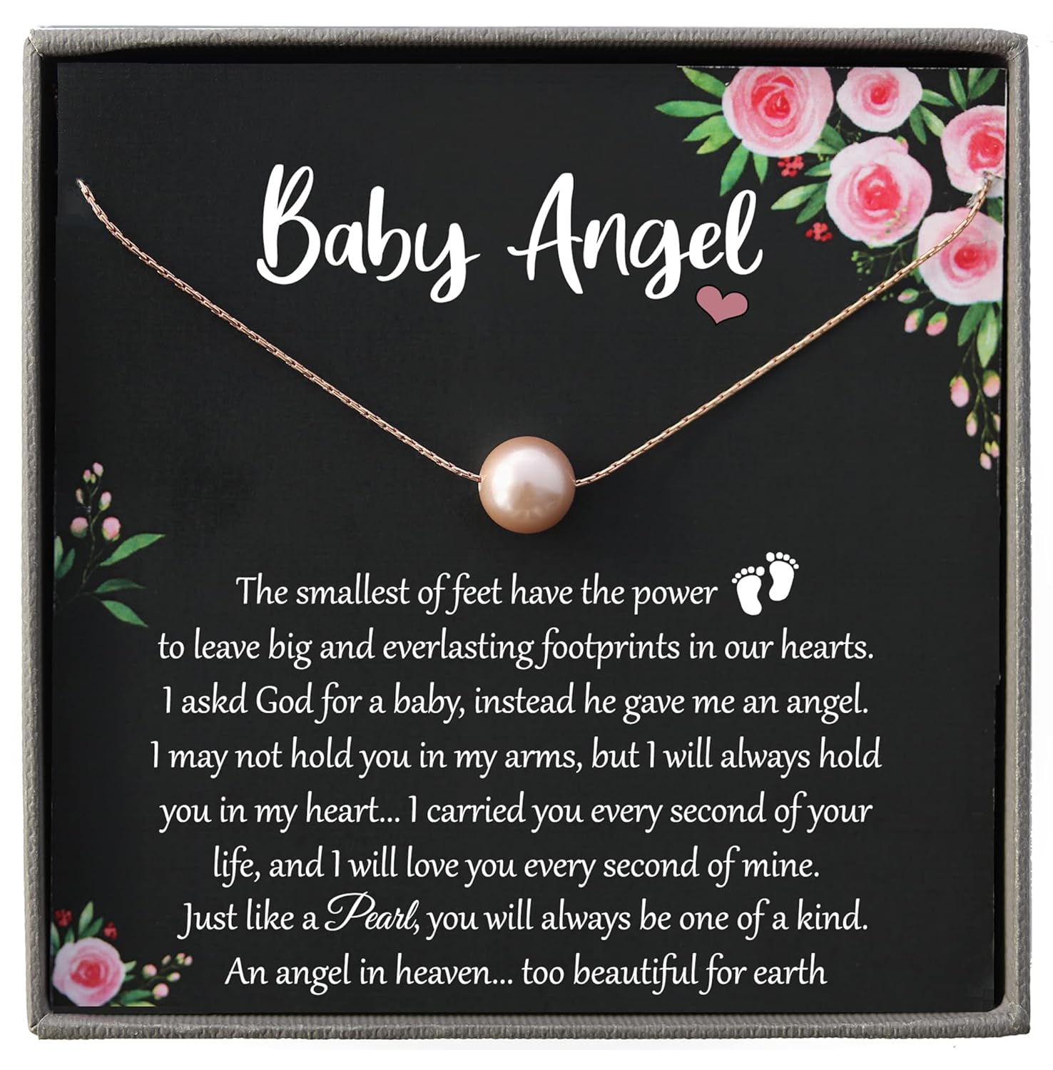 14K Rose Gold Filled Miscarriage Gifts for Mothers Necklace