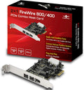 Vantec 2+1 FireWire 800/400 PCIe Combo Host Card - Adds 2x 800 + 1x