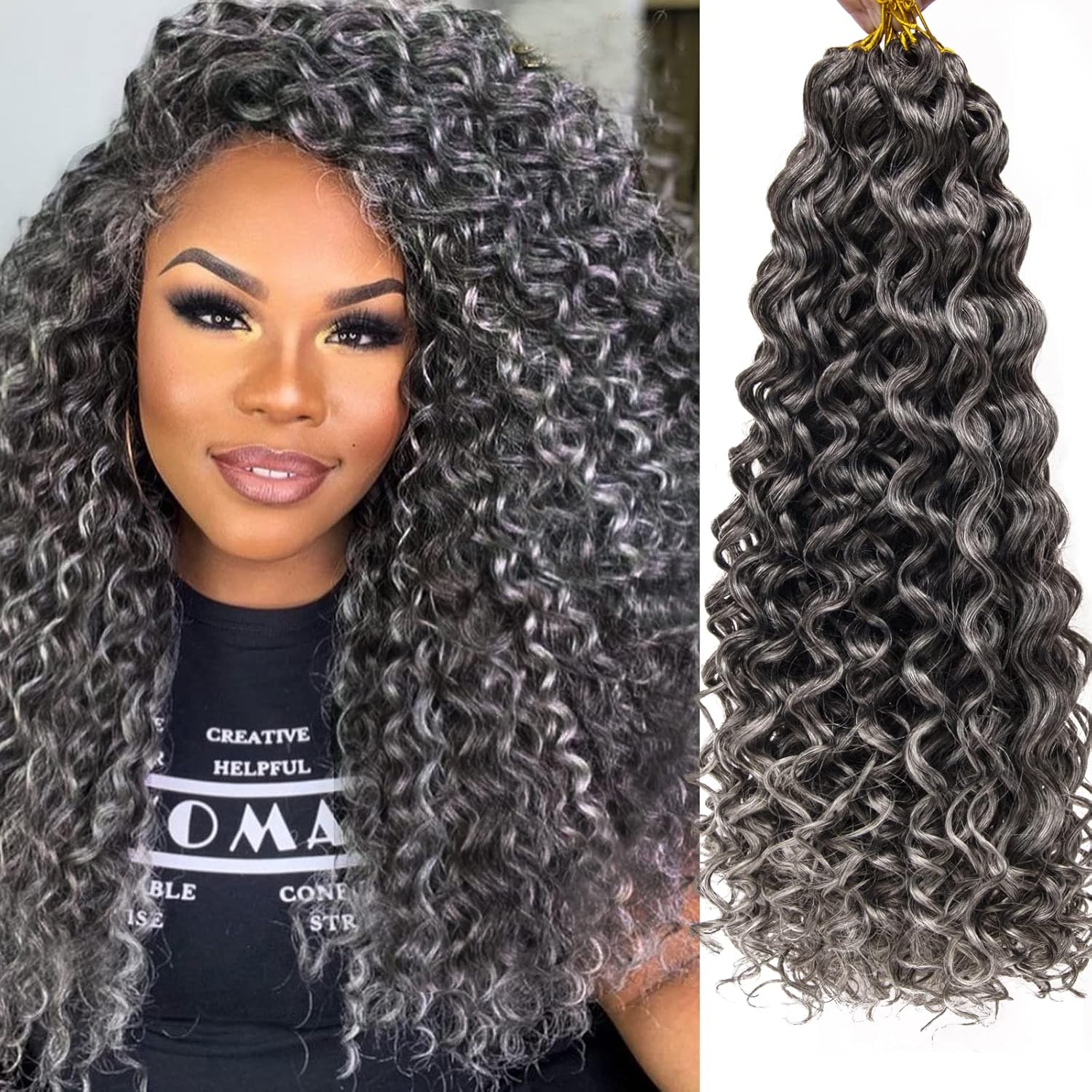 8 Packs Curly Crochet Hair for Black Women - Deep Wave Style