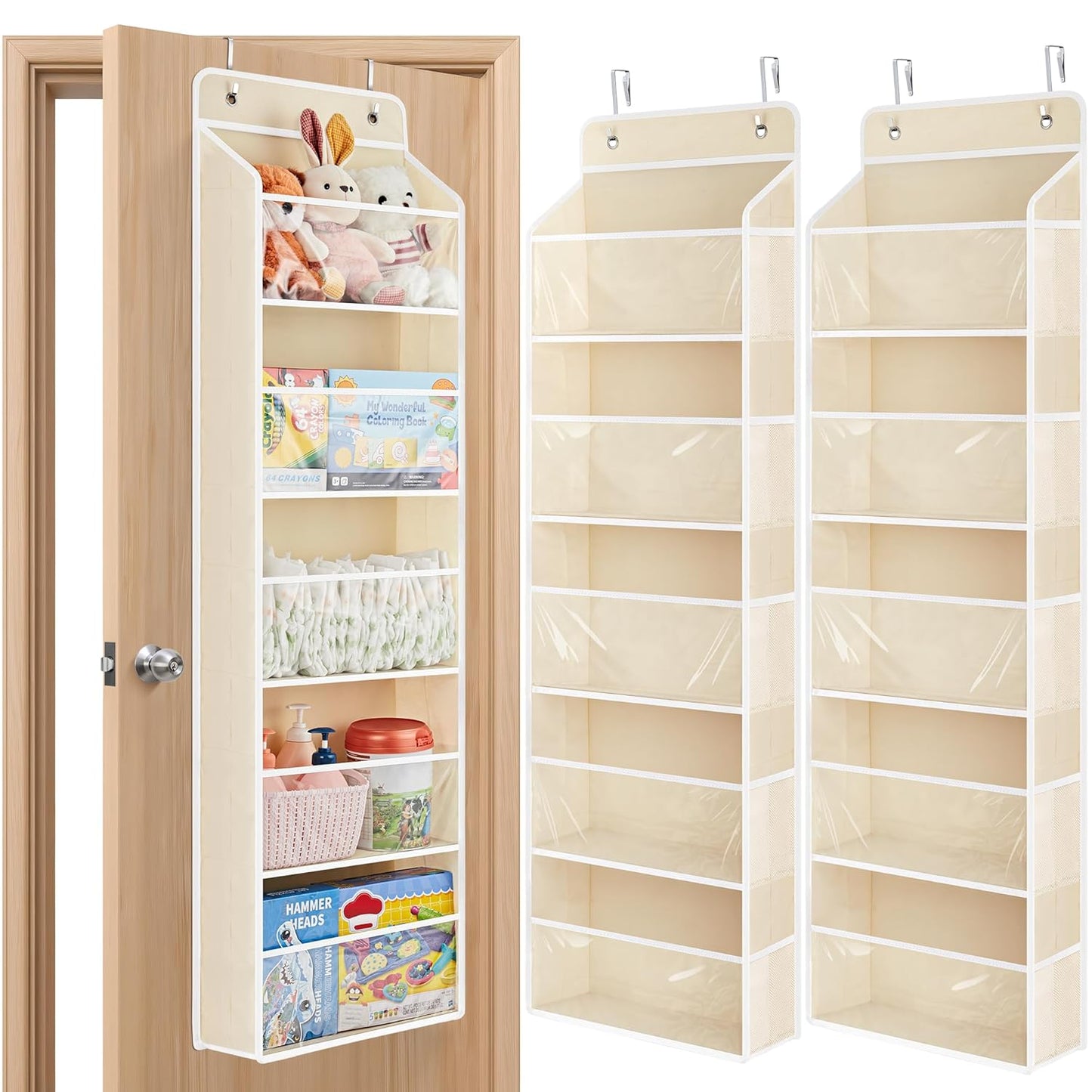 JARLINK Toy Stuffed Animal Storage Organizer with Clear Windows