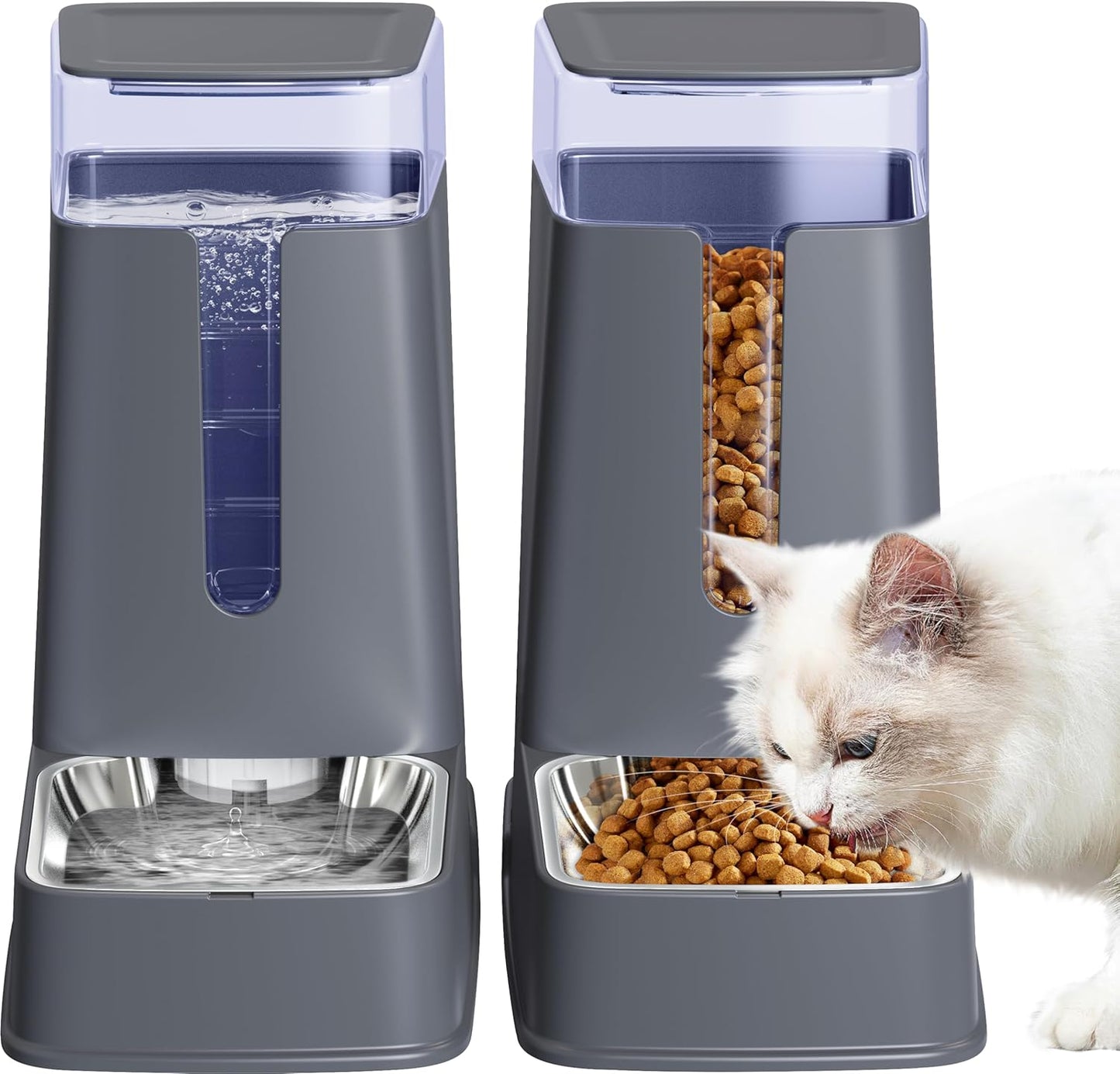 Automatic Cat Feeder and Water Dispenser Set for Pets