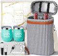 Birthday Gifts for Women Men - Insulated Wine Tote Gift Set