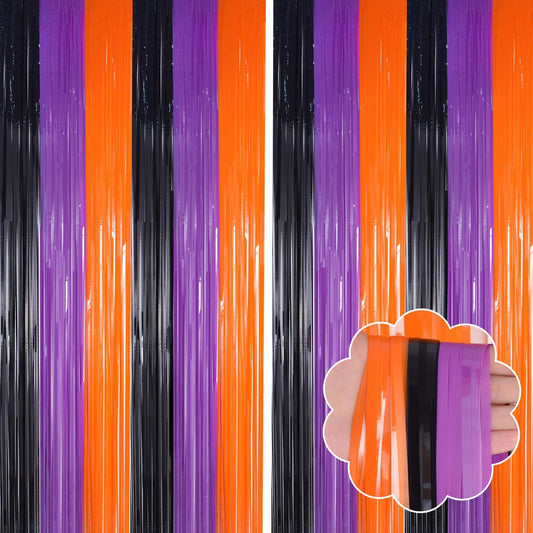 Halloween Foil Fringe Backdrop 2-Pack - Party Perfection!