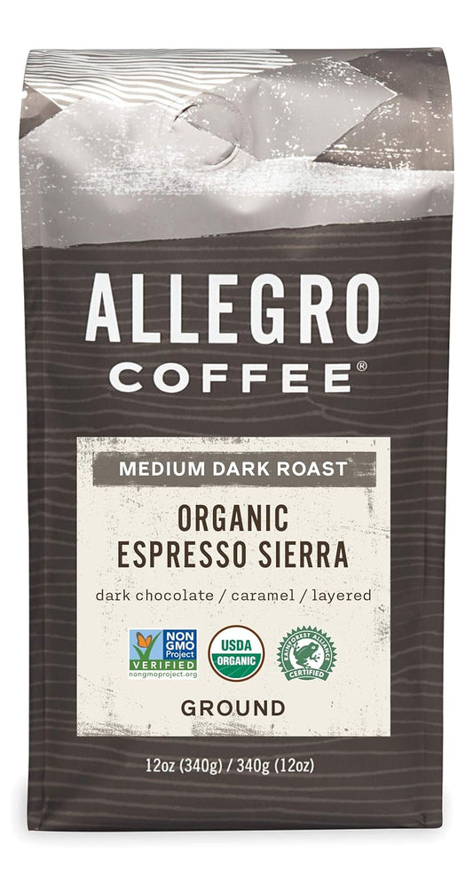 Organic Espresso Sierra Ground Coffee by Allegro - 12 oz