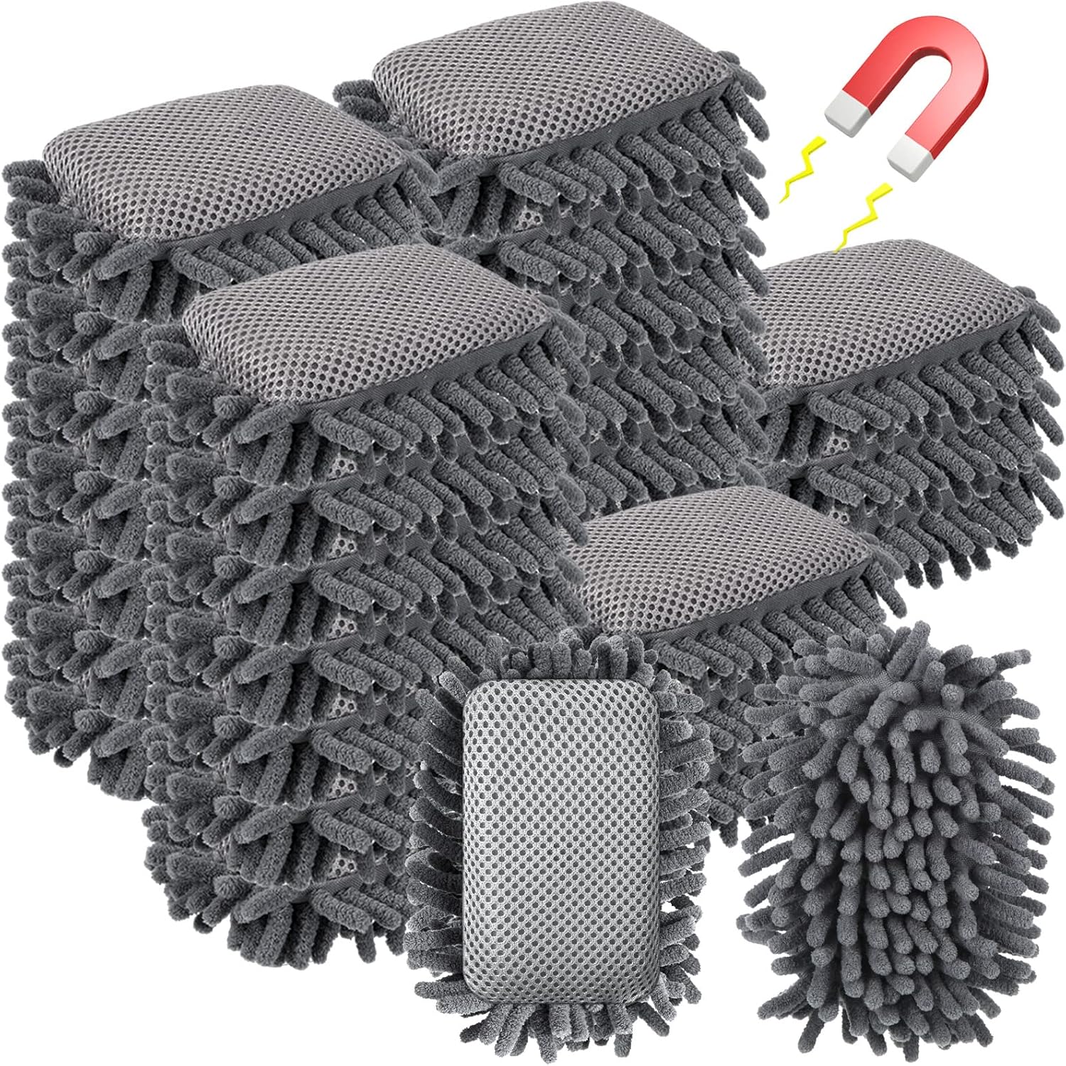 24 Pcs Magnetic Whiteboard Erasers for Home and School Use