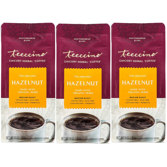 Teeccino Hazelnut Chicory Coffee Alternative - Caffeine Free Brew