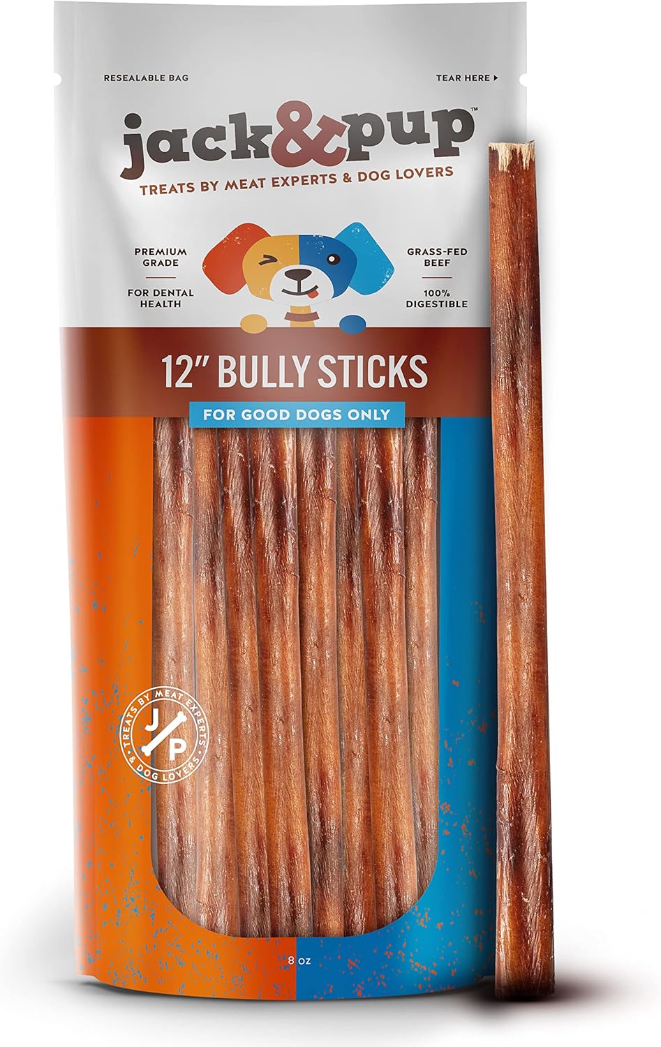 Bully Sticks Dog Chews for Small to Medium Dogs - Odor Free