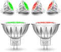 ALIDE Red Green MR16 GU5.3 LED Bulbs 6 Pack - Festive Outdoor Color