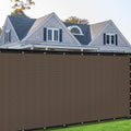 7ft x 114ft Custom Size Brown Privacy Screen Fence Cover - Heavy Duty