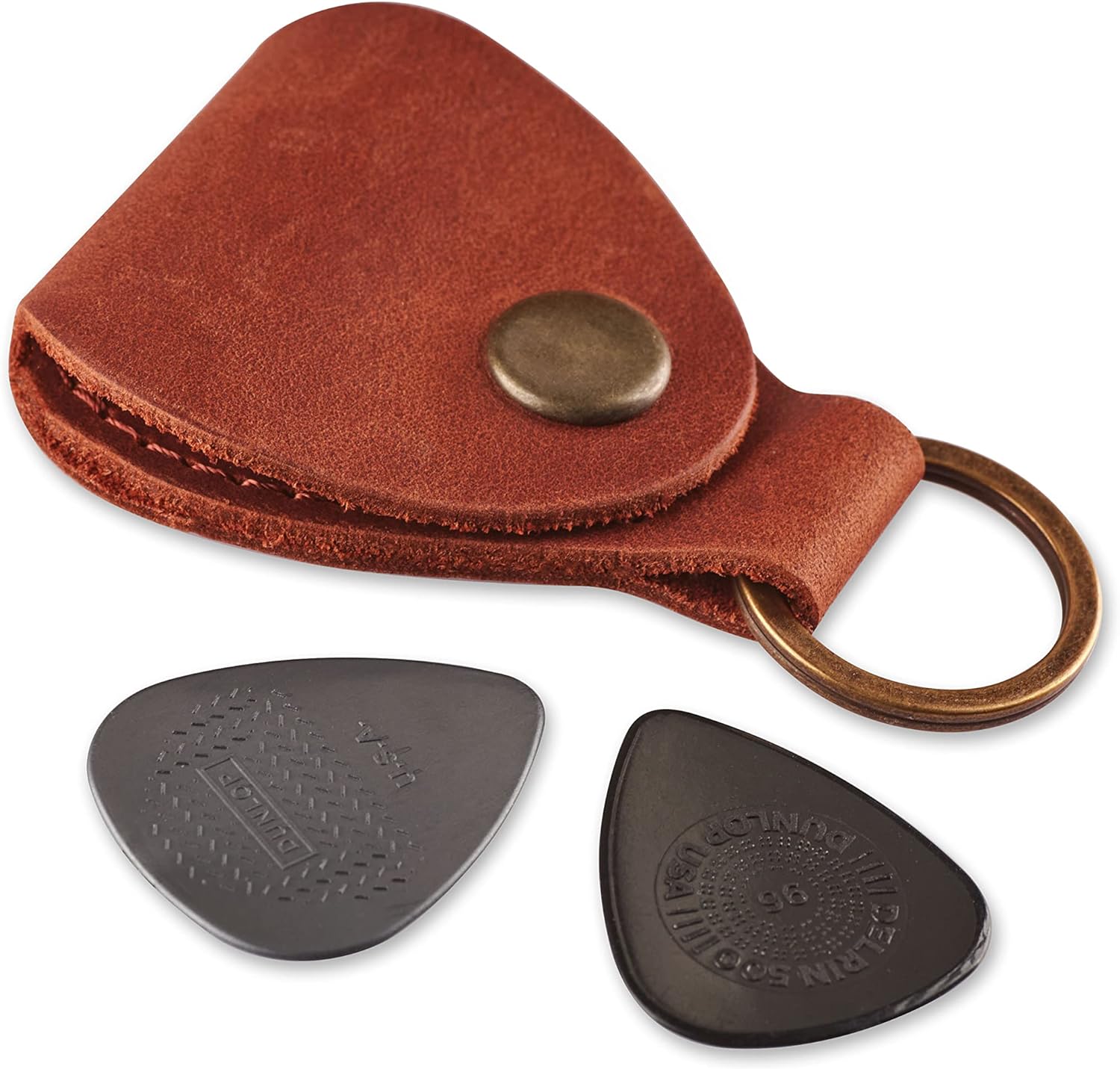 Handy Leather Keychain for Guitar Picks - Gmakin