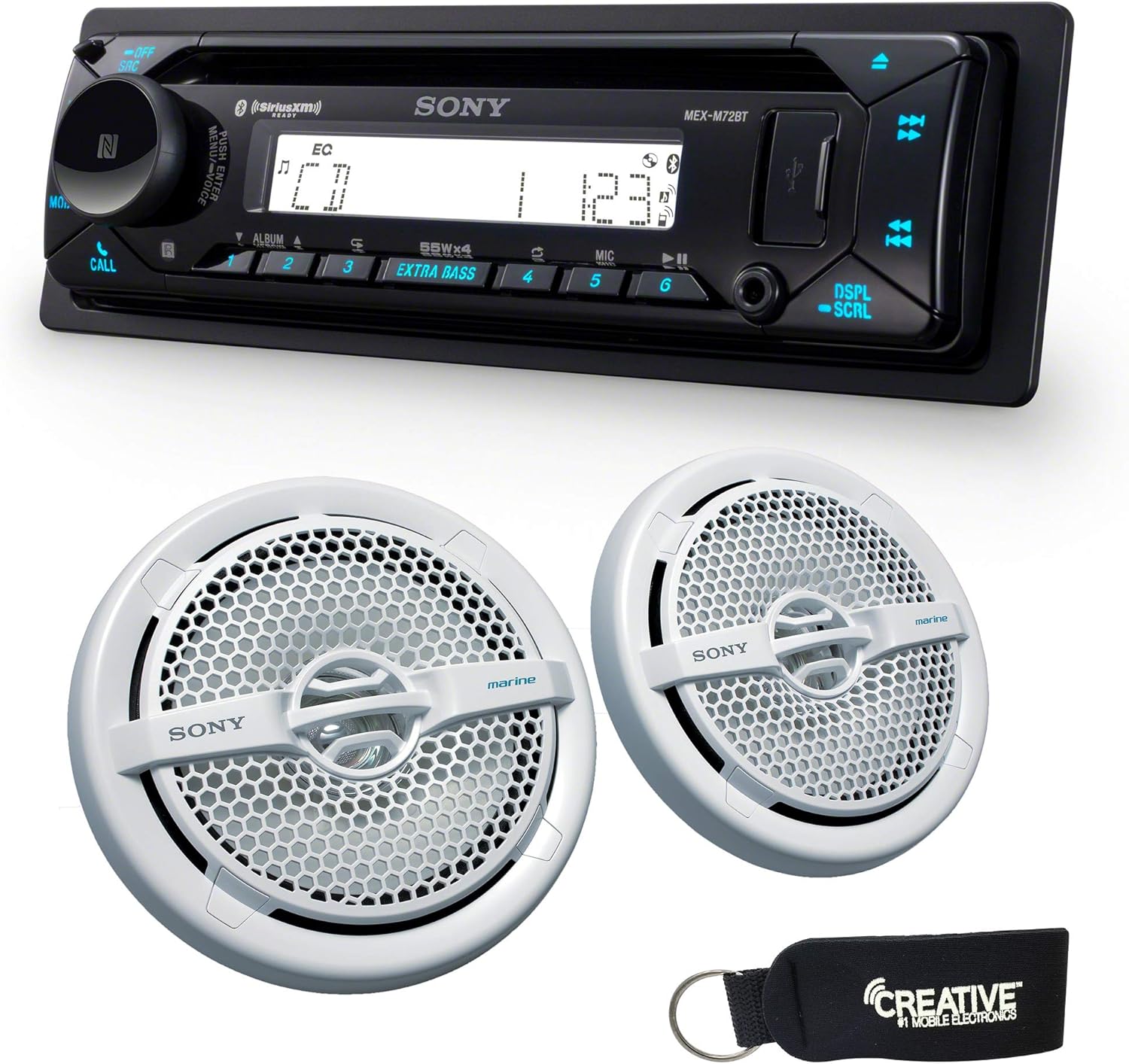 Sony Marine Bluetooth Receiver + Speakers Combo