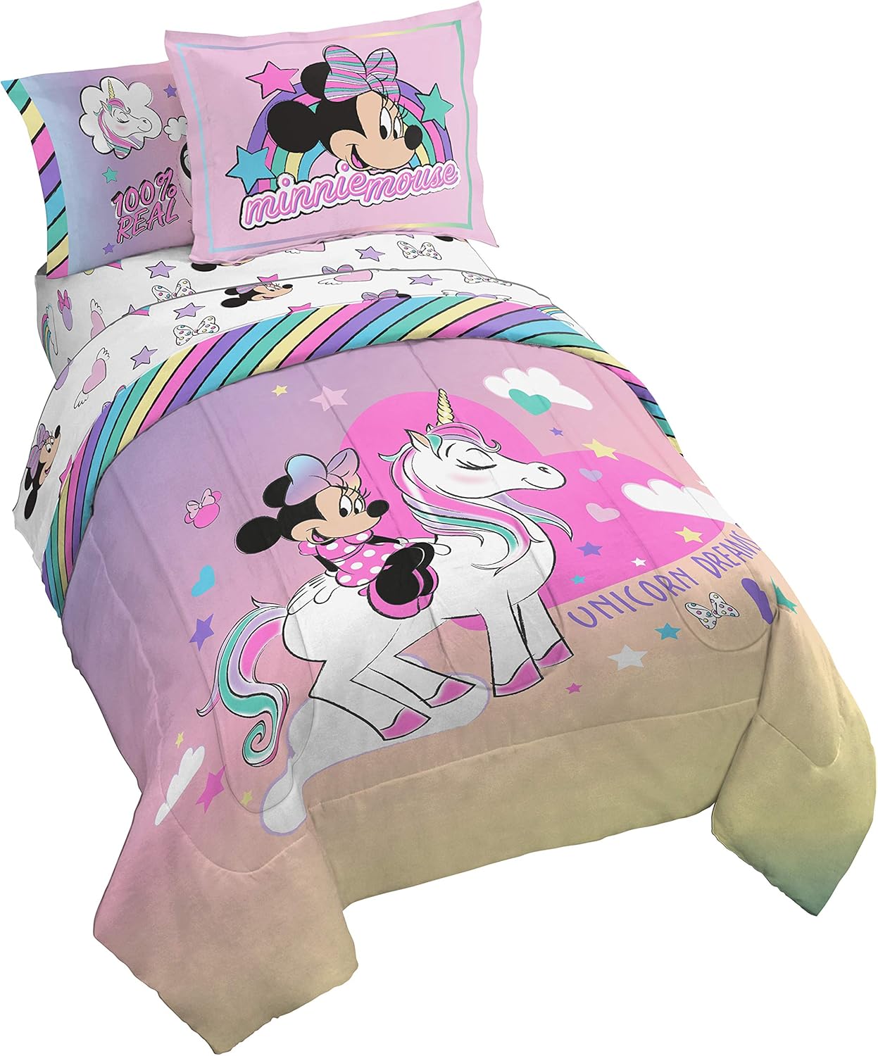 Disney Minnie Mouse Unicorn Dreams Full Bed Set for Kids