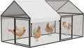 Metal Chicken Coop 79in x 40in x 40in with Waterproof Cover